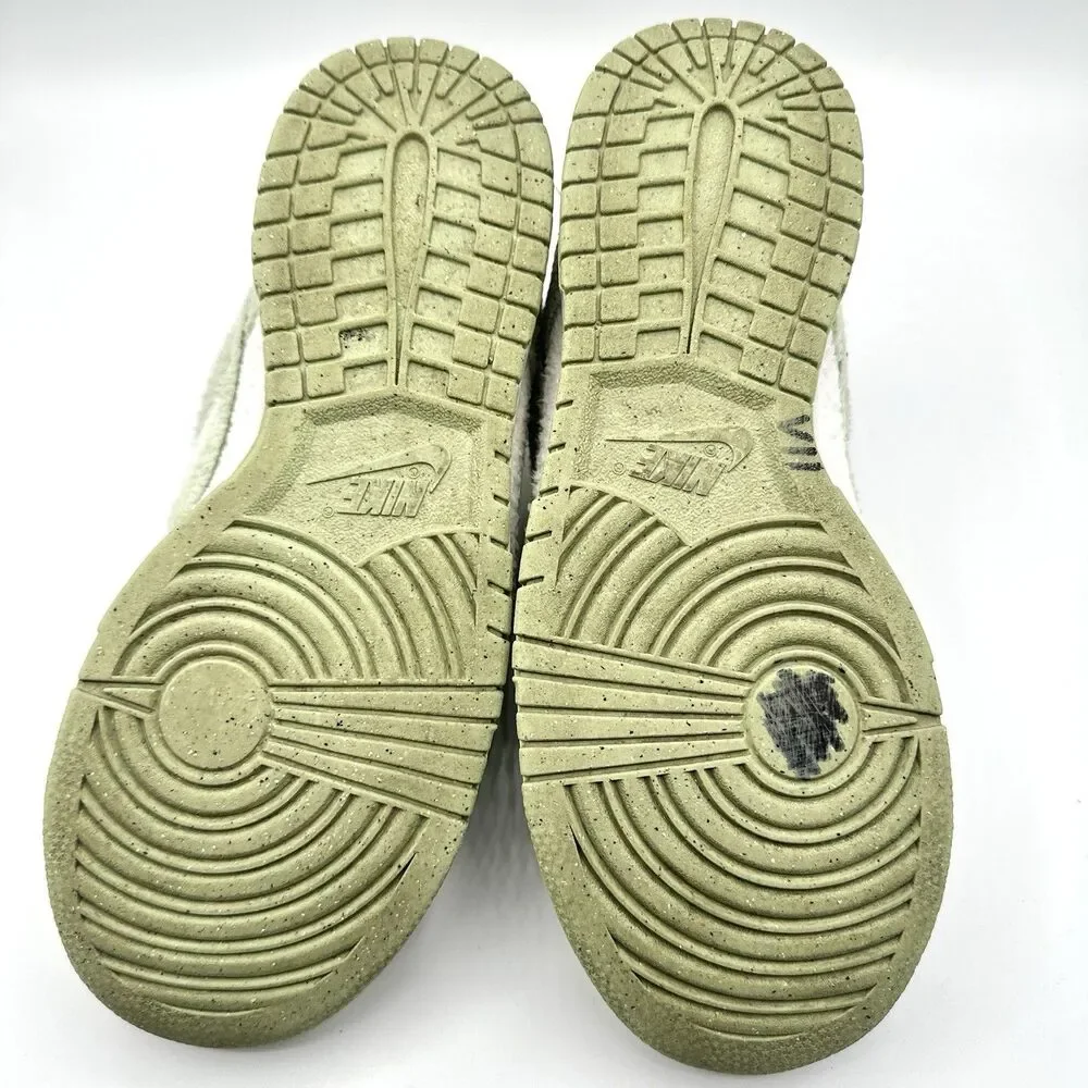 Nike Dunk Low SE Fleece Shoes Honeydew Green White Womens Size 9 DQ7579-300